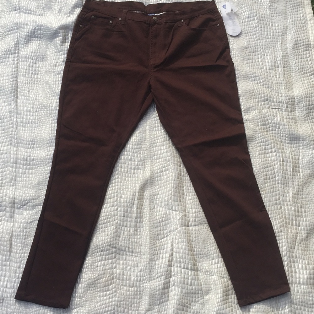 Diane Gilman plus size 18w brown stretch pants